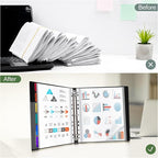 Uquelic 80-Pocket Binder with Plastic Sleeves - Image 6