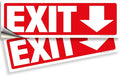 iSYFIX Exit Signs Stickers 2 Pack 12x4 Inch by iSYFIXPREMIUMSIGNS