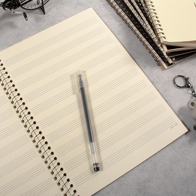 MAXCURY Blank Sheet Music Composition Manuscript Staff Paper Art Music Notebook - Image 4