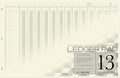 BookFactory Ledger Pad Large 13 Column Accounting Ledger Columnar Pads by BookFactory
