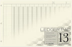 BookFactory Ledger Pad Large 13 Column Accounting Ledger Columnar Pads by BookFactory