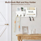 Lwenki Mail Organizer for Wall Mount – Key Holder - Image 4
