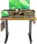 Claiks Standing Desk with Drawers, Adjustable Stand Up Electric Small Standing by CLAIKS