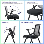 BLANEDUO, 2 Pack Stackable Conference Room Chairs - Image 4