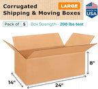 Large Shipping & Moving Boxes 24 x 14 x 8 inches - Image 2