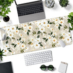 Daisy Floral Daisies Large Mouse Pad Watercolor Flowers Desk Mat, Washable - Image 2