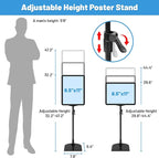 8Pack Sign Holder Stand for Display 8.5 x 11, Adjustable Poster Stand for Table - Image 3