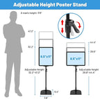 4Pack Sign Stand for Display 8.5 x 11, Adjustable Poster Stand for Table Top & - Image 3