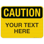 Custom Caution Sign, OSHA Sign, 18x24 Inches, 3M EGP Reflective .080 Aluminum by SigoSigns
