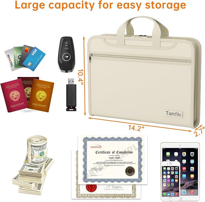5200℉ Fireproof Accordion File Organizer - Image 5