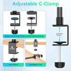Ailight Camera Desk Mount Webcam Stand, Adjustable Table Camera Stand - Image 6
