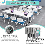 JEHUJD Conference Table, 55.1''Folding Conference Room Table - Image 3