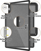 Mifuro 36"x24" Enclosed Bulletin Board, Lockable Weather-Resistant Aluminum - Image 3