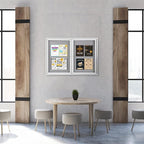 SWANCROWN Weather Resistant Enclosed Bulletin Board Gray Fabric Displays Boards - Image 8