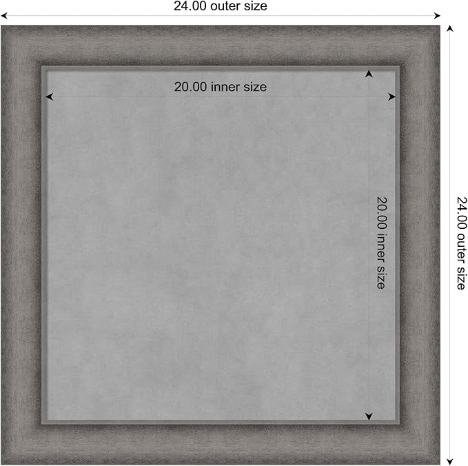 Amanti Art Grey Framed Magnetic Board 24x24 Medium Vision Board - Image 4