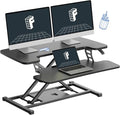 FLEXISPOT 32-inch Height Adjustable Standing Desk Converter, Quick Sit to Stand by FlexiSpot