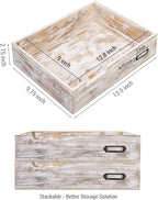 MyGift Rustic White Desktop Letter Tray - Image 2