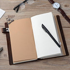newestor Refillable Leather Journal Travelers Notebook - Image 5