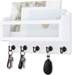 Nekon Mail and Key Holder for Wall Decorative, 11 Inch Wooden Wall Key Organizer by NekonDesign