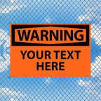 Custom OSHA Style Warning Sign 24" x 36" Aluminum Sign, Customizable "Your Text - Image 3