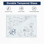 Magnetic Glass Whiteboard for Wall, Large Frameless White Board for Home and - Image 2