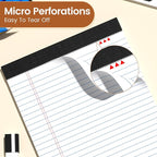Legal Pads 8.5 X11, Narrow Ruled Notepads, 2 Pack, 50 Sheet/Pad, Tear Off - Image 4