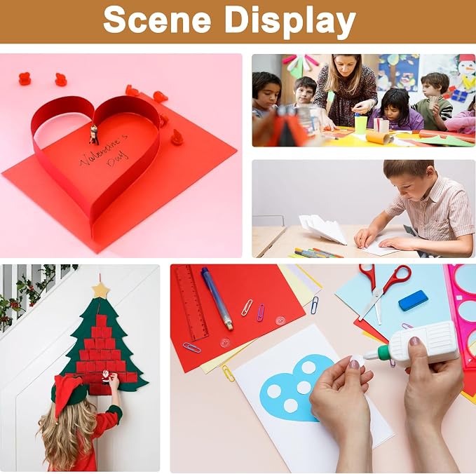 Silunkia 120 Sheets Dark Red Cardstock 8.5 x 11 Craft Paper, 92lb Christmas Red - Image 7