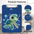 Luminzo Plastic Cute Clipboard Low-Profile Metal Clip, A4 Letter Size 9 x 12.5 - Image 6