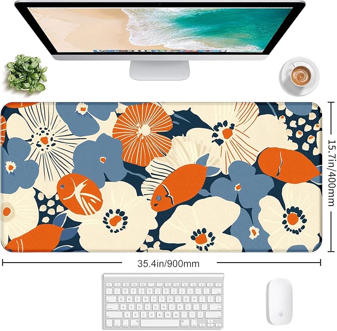 Cute Anime Flower Mouse Pad, Women's Office Desk Accessory Decoration, Expanded - Image 2