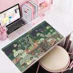 Cute Frog Kawaii Green Desk Decor Mat, Large Gaming Mouse Pad - Image 5