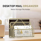 SUPEASY Mail Organizer for Desk, Mesh Metal Mail Holder Countertop - Image 5