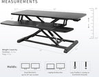 VIVO 42 inch Desk Converter, K Series, Height Adjustable Sit to Stand Riser - Image 3