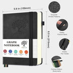 PERCUN Graph Paper Notebook, 160 Pages Grid Journal - Image 2