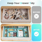 A-LuGei 【】 【】 BlueGreen Drawer Organizer, Makeup organizer - Image 4