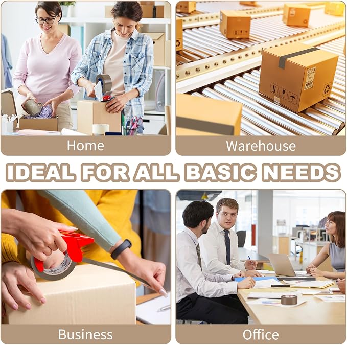 Ealyder Tape Brown Packing Tape 2 inch x 60 Yards, 3 Rolls - Image 7