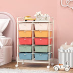 GOFLAME 10-Drawer Rolling Storage Cart, Art Craft Storage Organizer on Wheels - Image 7