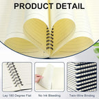 Yahenda 54 Pcs Spiral Notebook Bulk A5 Journal Lined 8.3'' x 5.5'' Writing - Image 2