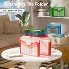 ABC life 6-Pack Plastic Expanding File Folder, Translucent Envelopes - Image 2