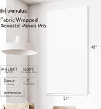 Olanglab Acoustic Panels 2 Pack, Fabric Wrapped Sound Proof Foam Panels - Image 2