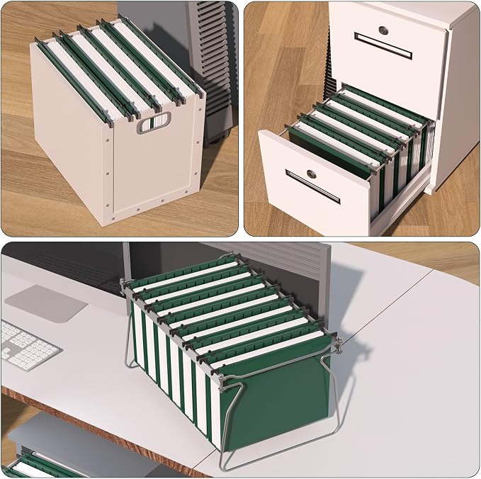 Nordun Plastic Hanging File Folder Extra Capacity, 12 Pack Reinforced Hang - Image 7