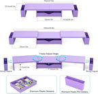 Spacrea Metal Desk Organizers and Accessories, Dual Monitor Stand Riser - Image 5