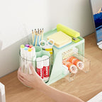 Marbrasse Desk Organizer with 2 Drawer, 360°Rotating Pen Holder, Desk - Image 6