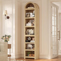 UPOSOJA 76" Tall Narrow Arched Bookcase, 7-Teir Mid-Century Modern Bookshelf by UPOSOJAWishesYouaNiceDay