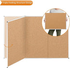 VIZ-PRO 96" x 48" Large Cork Bulletin Board, Foldable & Wall-Mounted Notice Pin - Image 5