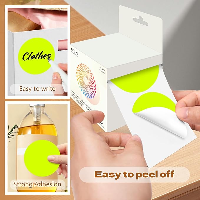 3 Inch Round Color Coding Labels - Image 4