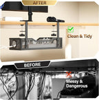2 Pack Under Desk Cable Management Tray, Cinati Cord Organizers - Image 4