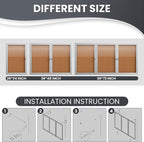 72"x36" Lockable Enclosed Bulletin Board, Outdoor Cork Weather-Resistant - Image 3