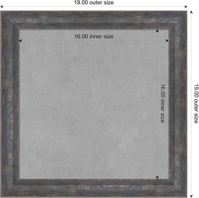 Amanti Art Grey Framed Magnetic Board 19x19 Small Vision Board - Image 4