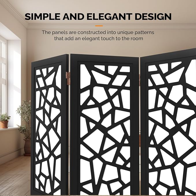 VINGLI 70'' H Room Divider, Non-Woven Fabric Privacy Screen, Indoor Partition - Image 5