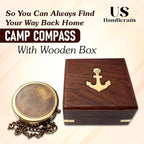Be Strong and Courageous, Do Not Be Afraid Brass Engraved Compass - Image 7